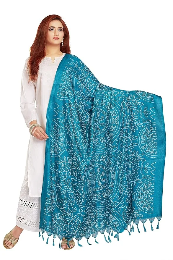 RANI SAAHIBA Women’s Art Silk Printed Dupatta