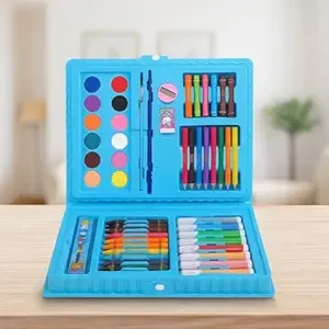 TOYTONIC 68-Piece Color Set for Kids – Drawing & Painting Kit with Crayons, Watercolors, Pencils & Sketch Tools | Creative Art Stationery Gift for Boys & Girls Age 3–5
