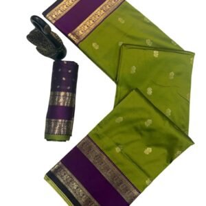 Dharmavaram Pattu Paithani Saree Pure Silk Zari Weaving Floral Border Rich Pallu With Blouse Piece