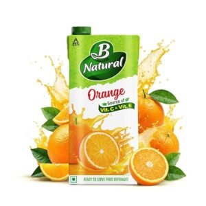 B Natural Orange Juice, Enriched with Vitamin C & E, 1 litre