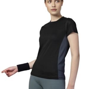 CHKOKKO Gym Tshirt for Women Workout Dry Fit t Shirt Sports Tshirt Lightweight Round Neck Breathable Half Sleeve Activewear Mesh Running Yoga Tops for Woman