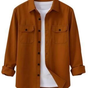 Men’s Stylish Cotton Blend Casual Shirt || Full Sleeve Button-Down Shirt with Dual Flap Pockets || Comfortable Breathable Fabric || Perfect for Casual Office and Outing Wear