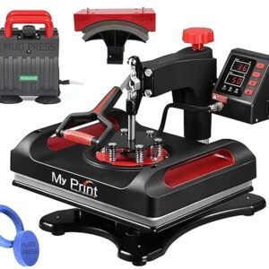 MY PRINT | DTF PRINTING | With Double Heating Tube | NEW Model | Heat Press 5 in 1 Digital Multi Functional Sublimation, Vinyl Printing Machine for T-Shirts, Mug, Plate Heat Press Machine 12x15 Inch |